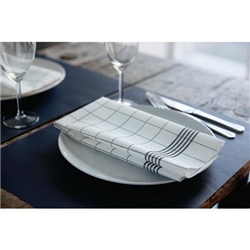 Dunisoft Towel Napkin Grey Check 38x54cm (250 Pack)