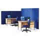 518 - Floor standing fabric screen 1500mm high x 1800mm wide