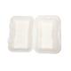 Vegware Compostable Bagasse Clamshell Hinged Meal Boxes 228mm