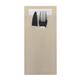 Europochette Extra Size Champagne Cutlery Pouch with White Airlaid Napkin (200 pack)