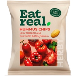 EAT REAL - VENDING - TOMATO & BASIL - HUMMUS CHIPS - 24X22G