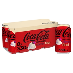 Coca Cola Zero Sugar Cherry Float 330ml (Pack 8)