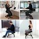Ergonomic Kneeling Chair with Thick Cushions – Adjustable Posture Stool for Home & Office, Orthopaedic Desk Chair with Brake Casters – Improve Posture & Relieve Back Pain