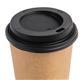Fiesta Black Polystyrene Lids for 8oz Coffee Cups (50 Pack)