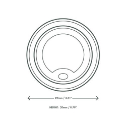 Vegware Hot Cup Lid Moulded Fibre 89-Series (1000 pack)