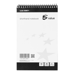 5 Star Value Spiral Notepad 80 Sheets [Pack 10]