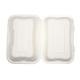 Vegware Compostable Bagasse Clamshell Hinged Meal Boxes 228mm