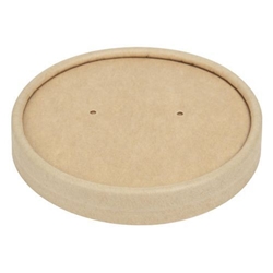 Colpac Recyclable Kraft Microwavable Soup Cup Lids 8oz and 12oz (500 pack)