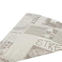 Colpac Biodegradable Newspaper Print Paper Chip Cones 183mm (1000 pack)