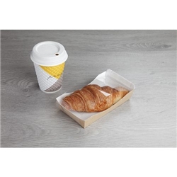Huhtamaki Taste Croissant Tray with PET Film 'Sneezeguard' (320 Pack)