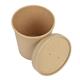 Colpac Recyclable Kraft Microwavable Soup Cup Lids 450ml (500 pack)