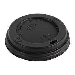 Fiesta Recyclable Coffee Cup Lids Black 340ml / 12oz and 455ml / 16oz (50 Pack)