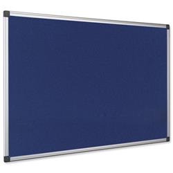 Earth Maya Felt Noticeboard 90x60cm Blue Aluminium Frame FA0343790