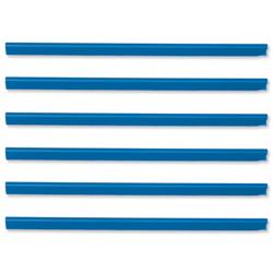 Spine Bars for 60 Sheets A4 Capacity 6mm Blue - Pack 50