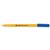 5 Star Office Ball Pen Yellow Barrel Fine 0.7mm Tip 0.3mm Line Blue [Pack 50]