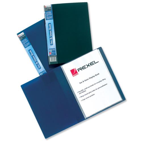 Rexel See and Store Display Book with Fulllength Spine Ticket 40