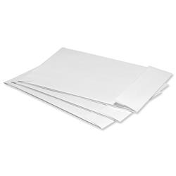 5 Star Office Envelopes Gusset 25mm Peel and Seal Window 120gsm White C4 [Pack 125]