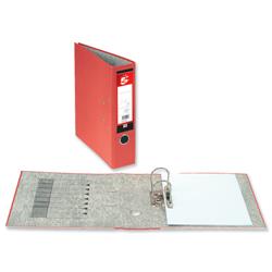 5 Star Office Lever Arch File 70mm Foolscap Red [Pack 10]