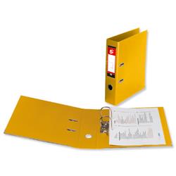 5 Star Office Lever Arch File Polyprop Spine 70mm A4 Yellow [Pack 10]