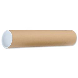 Postal Tube Cardboard with Plastic End Caps L450xDia.75mm - Pack 12