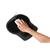 Fellowes Health-V Fabrik Easy Glide Mouse Mat with Palm Support Black Ref 93730
