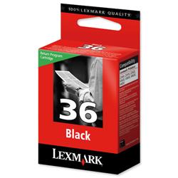 Lexmark No.36 Black Return Program Print Cartridge for X3650/X4650/Z2420 Ref 018C2130E