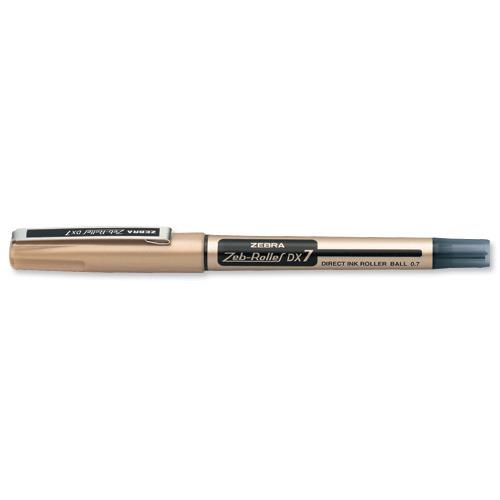 Buy Zebra DX7 Rollerball Liquid Ink Pen Medium Needle Point Black Ref