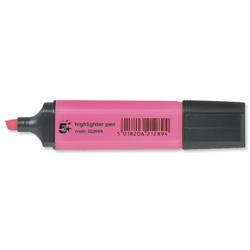 5 Star Office Highlighters Chisel Tip 1-5mm Line Pink [Pack [Pack 12]
