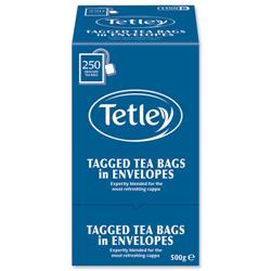 Tetley Tea Bags Tagged in Envelope High Quality Ref 1159B - Pack 250