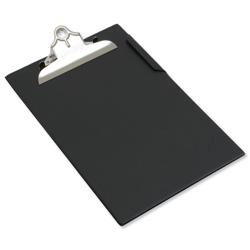 5 Star Office Black Clipboard Pvc Finish Heavy Duty Foolscap