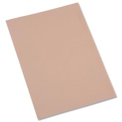 5 Star Office Square Cut Folder Recycled Pre-punched 250gsm Foolscap Buff [Pack 100]