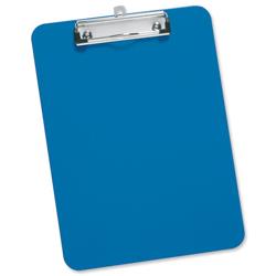 5 Star Office Clipboard Solid Plastic Rounded Corners A4 Blue