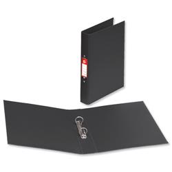 5 Star Office Ring Binder 2 O-Ring Size 25mm Polypropylene A4 Black [Pack 10]