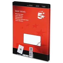 5 Star Office Multipurpose Labels Laser 18 per Sheet 63.5x46.6mm