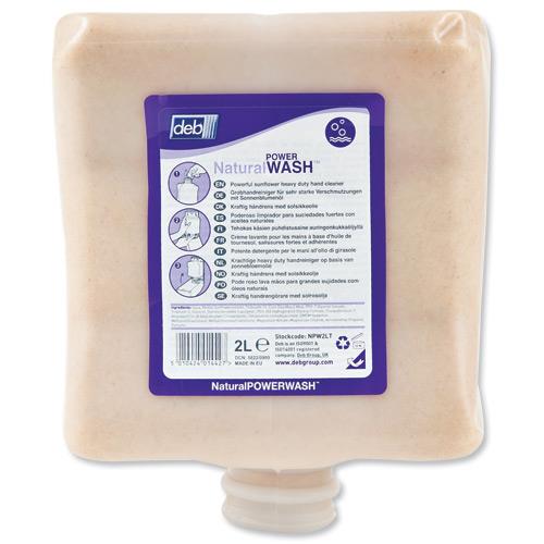 DEB Natural Power Wash Hand Soap Refill Cartridge 2 Litre Ref N03855