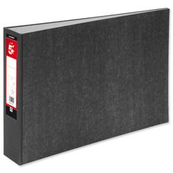 5 Star Office Lever Arch File 70mm Spine Oblong Landscape A3 Cloudy Grey [Pack 2]