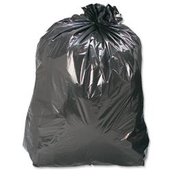 5 Star Facilities Bin Liners Recycled 110 Litre Capacity W450xD280xH950mm 17 Micron Black [Pack 200]