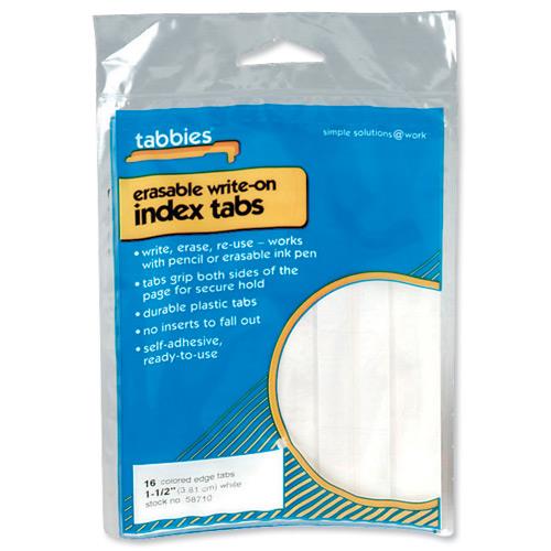 Buy Concord Tabbies Erasable Index Tabs Selfadhesive Typeon Writeon