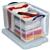 Really Useful Storage Box Plastic Lightweight Robust Stackable 84 Litre W440xD710xH380mm Clear Ref 84C