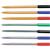 5 Star Office Ball Pen Yellow Barrel Fine 0.7mm Tip 0.3mm Line Blue [Pack 50]