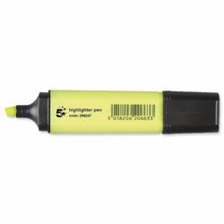 5 Star Office Highlighters Chisel Tip 1-5mm Line Yellow [Pack 12]
