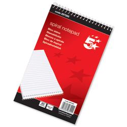 5 Star Office Spiral Notepad Headbound Ruled 160 [Pack 10] - 297595