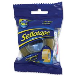 Sellotape Original Golden Tape Roll Non-static Easy-tear Small 24mmx33m Ref 1443254 - Pack 6
