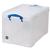 Really Useful Storage Box Plastic Lightweight Robust Stackable 84 Litre W440xD710xH380mm Clear Ref 84C