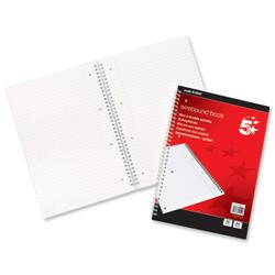 5 Star Office Red/White Notebook Wirebound Ruled And Margin [Pack 10] - 912947