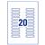 Avery L7552 Clear Laser Labels 55x12.7mm Ref L7552-25 - Pack 500