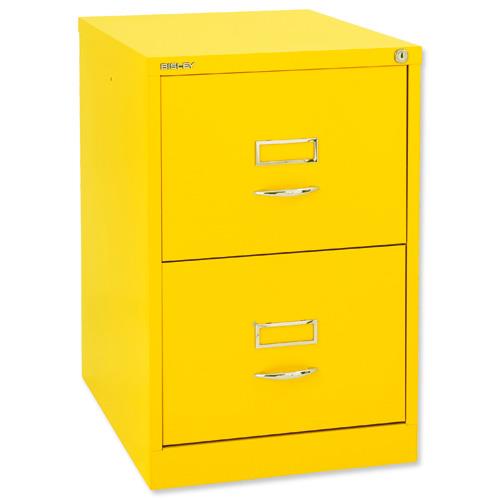 Glo By Bisley Bs2c Filing Cabinet 2 Drawer H711mm Lemon Ref Bs2c