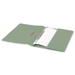 5 Star Office Transfer Spring Pocket File Recycled 285gsm Capacity 38mm Foolscap Green [Pack 25]