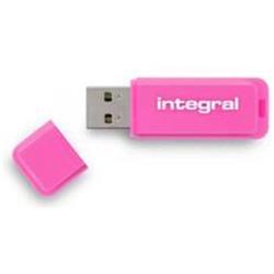 Integral Neon Flash Drive USB 2.0 Pink 16GB Ref INFD16GBNEONPK