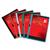 5 Star Office Clip Folder 3mm Spine for 30 Sheets A4 Red [Pack 25]